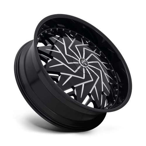 DUB S231 Dazr Wheel, 26x9.0 +15 Offset 5x115/5x120, Gloss Black Milled - S231269022+15