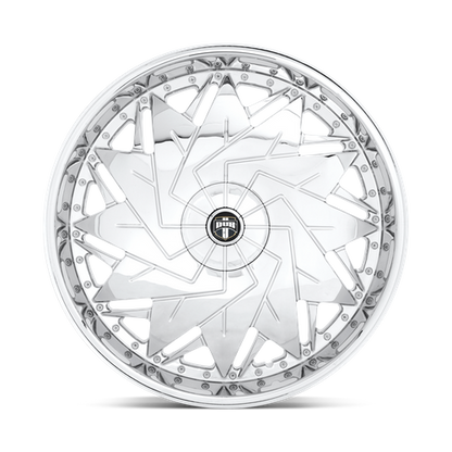 DUB S235 Dazr Wheel, 26x10.0 +5 Offset 5x120.65/5x127, Chrome Plated - S235260008+05