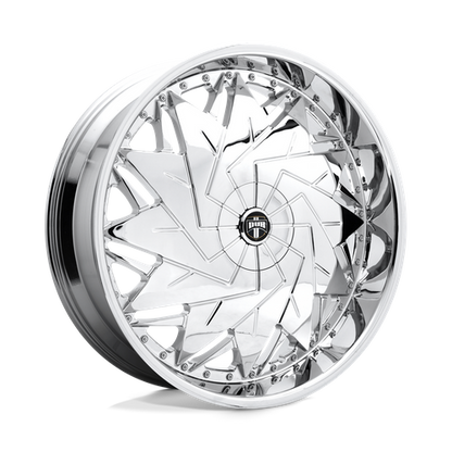 Set of 4: DUB S235 Dazr Wheel, 26x10.0 +5 Offset 5x115/5x120, Chrome Plated - S235260022+05