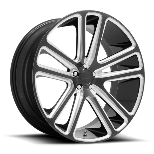 DUB S255 Flex Wheel, 24x10.0 +10 Offset 5x127, Gloss Black Milled - S255240073+10