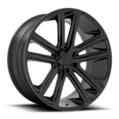 Set of 4: DUB S256 Flex Wheel, 24x10.0 +20 Offset 5x115, Gloss Black - S256240090+20