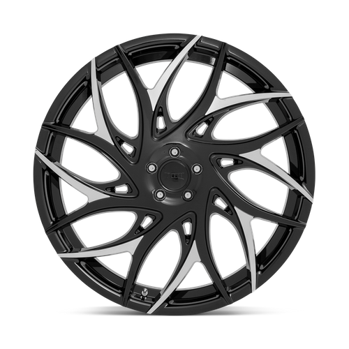 Set of 4: DUB S259 G.O.A.T. Wheel, 20x9.0 +35 Offset 5x127, Gloss Black With Machined Spokes - S259209075+35