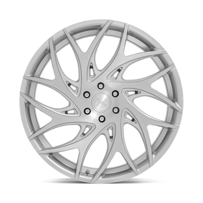 DUB S261 G.O.A.T. Wheel, 24x10.0 +25 Offset 5x139.7, Silver Brushed Face - S2612400B4+25