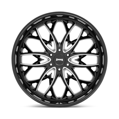 DUB S263 Og Wheel, 22x9.5 +25 Offset 6x139.7, Gloss Black Milled - S263229584+25