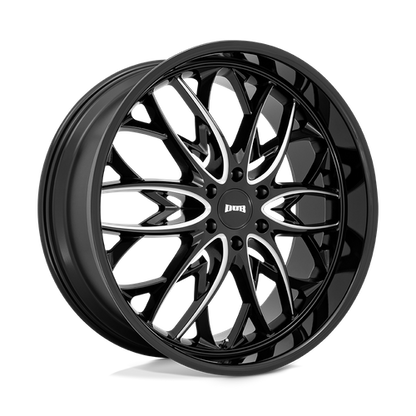 DUB S263 Og Wheel, 22x9.5 +25 Offset 6x139.7, Gloss Black Milled - S263229584+25