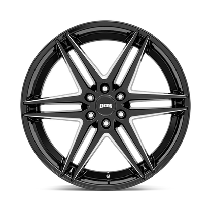 DUB S267 DIRTY DOG GLOSSY BLACK MILLED
