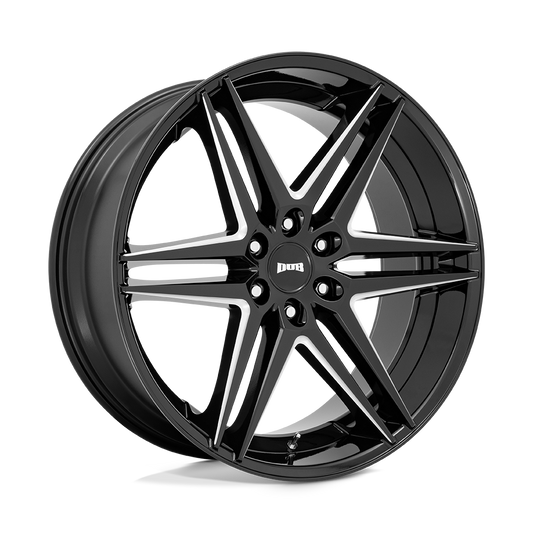 DUB S267 Dirty Dog Wheel, 26x10.0 +30 Offset 6x135, Glossy Black Milled - S267260089+30