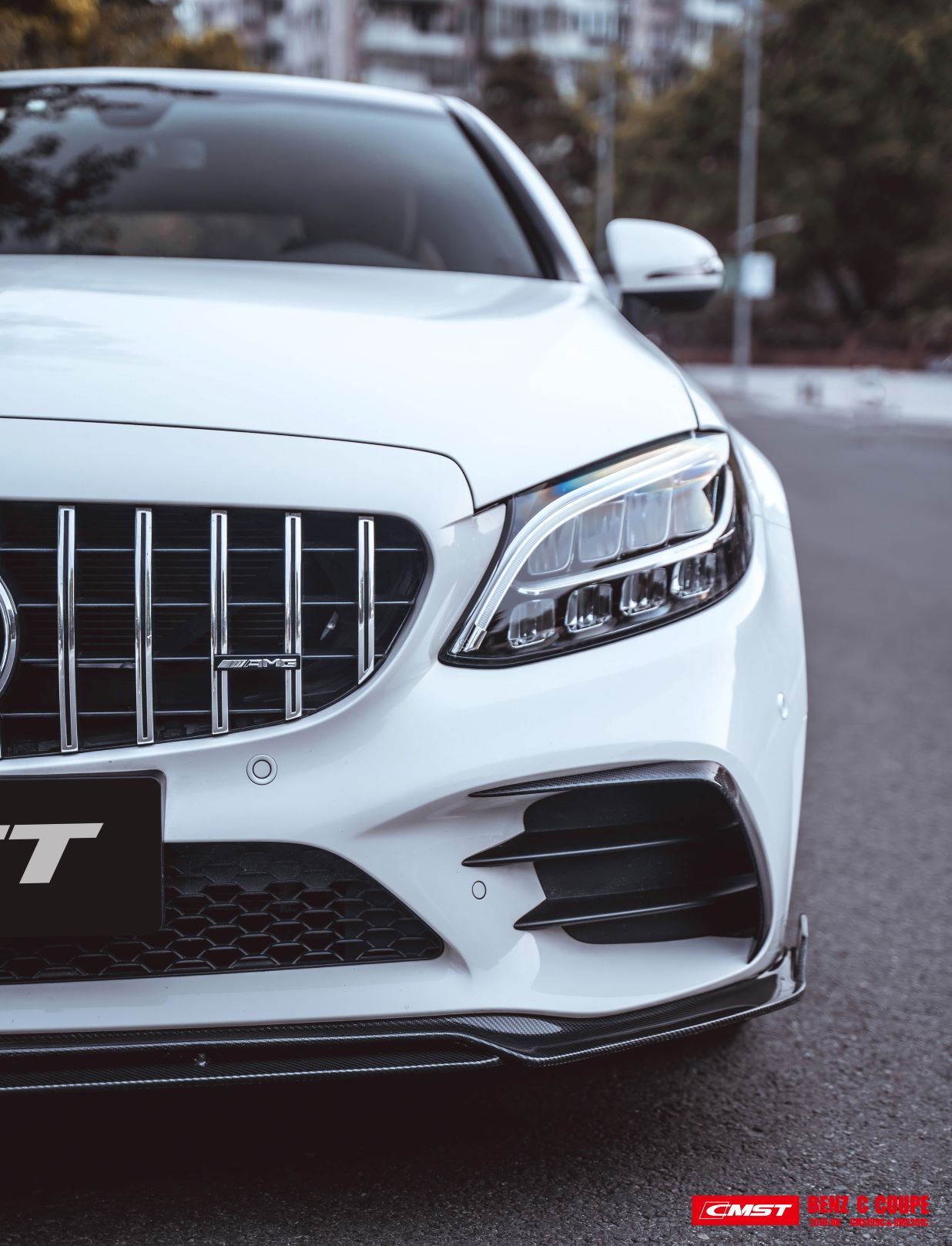 CMST Carbon Fiber Front Lip Splitter for Mercedes Benz C Coupe W205(2019-ON)