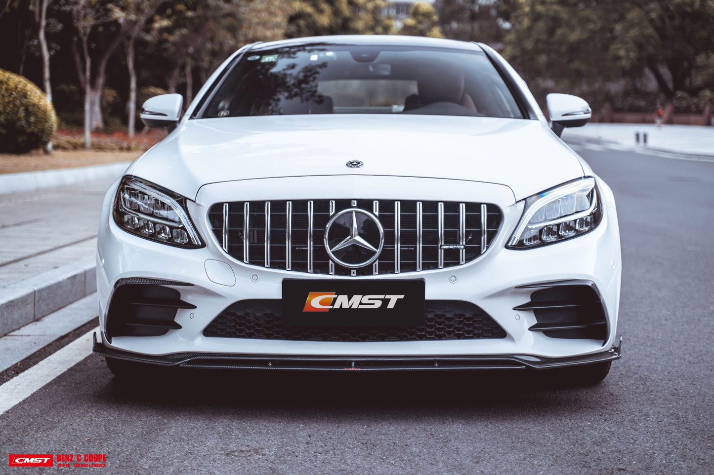 CMST Carbon Fiber Front Lip Splitter for Mercedes Benz C Coupe W205(2019-ON)