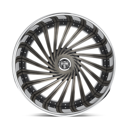 DUB S241 Dazed Wheel, 26x9.0 +5 Offset 5x120.65/5x127, Matte Black Double Dark Tint - S241269008+05