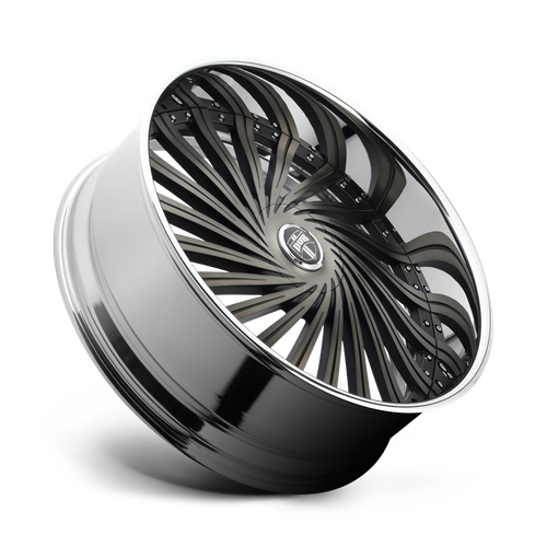 DUB S241 Dazed Wheel, 28x10.0 +5 Offset 5x120.65/5x127, Matte Black Double Dark Tint - S241280008+05