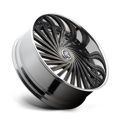 DUB S241 Dazed Wheel, 26x10.0 +5 Offset 5x120.65/5x127, Matte Black Double Dark Tint - S241260008+05