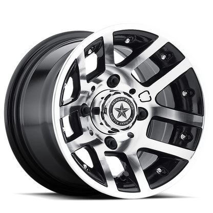 Set of 4: Fairway Alloys Fa121 Illusion Wheel, 10x7.0 -25 Offset 4x101.6, Machined Gloss Black - FA-121-M