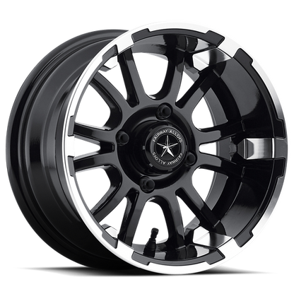 Set of 4: Fairway Alloys Fa132 Sixer Wheel, 12x6.0 -20 Offset 4x101.6, Machined Matte Black - FA-132-M
