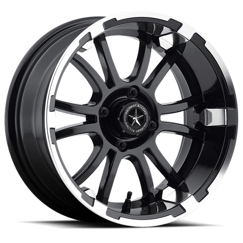 Set of 4: Fairway Alloys Fa134 Sixer Wheel, 14x6.5 -20 Offset 4x101.6, Machined Matte Black - FA-134-M