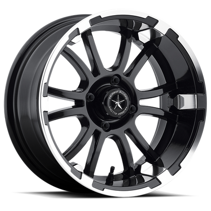 Set of 4: Fairway Alloys Fa134 Sixer Wheel, 14x6.5 -20 Offset 4x101.6, Machined Matte Black - FA-134-M