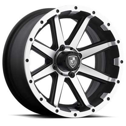 Set of 4: Fairway Alloys Fa136 Rebel Wheel, 14x6.5 -23 Offset 4x101.6, Machined Matte Black - FA-136-M