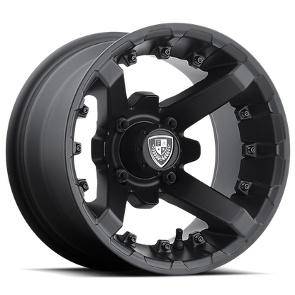 Set of 4: Fairway Alloys Fa138 Battle Wheel, 12x7.0 -47 Offset 4x101.6, Matte Black - FA-138-M