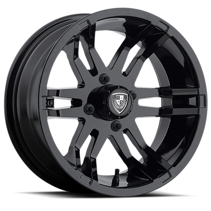 Set of 4: Fairway Alloys Fa140 Flex Wheel, 14x6.5 -20 Offset 4x101.6, Gloss Black - FA-140-B