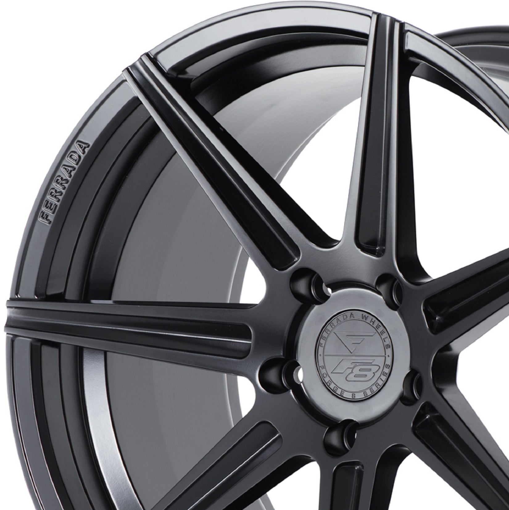 20" (Full Staggered Set) Ferrada F8-FR7 20x9 20x12 Matte Black Wheels-C-Dub Tech