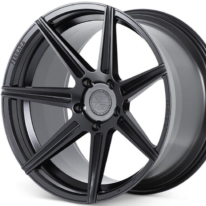 20" (Full Staggered Set) Ferrada F8-FR7 20x9 20x12 Matte Black Wheels-C-Dub Tech