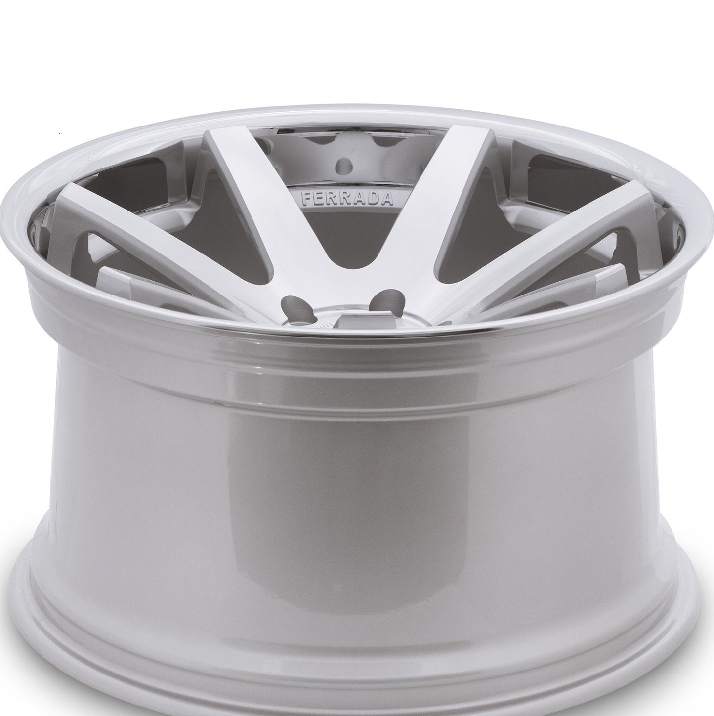 22" (Full Staggered Set) Ferrada FR1 22x9 22x10.5 Machine Silver w/chrome Lip Wheels-C-Dub Tech