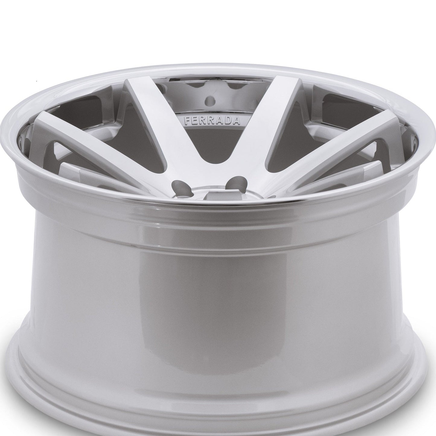 20" (Full Staggered Set) Ferrada FR1 20x10.5 20x11.5 Machine Silver w/Chrome Lip Wheels-C-Dub Tech