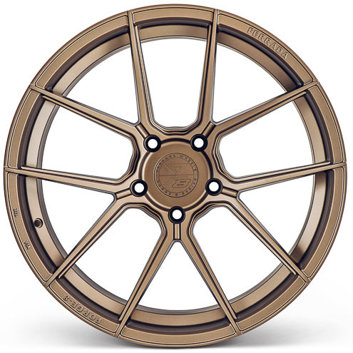 20" (Full Staggered Set) Ferrada F8-FR8 20x10 20x11 Matte Bronze Wheels-C-Dub Tech