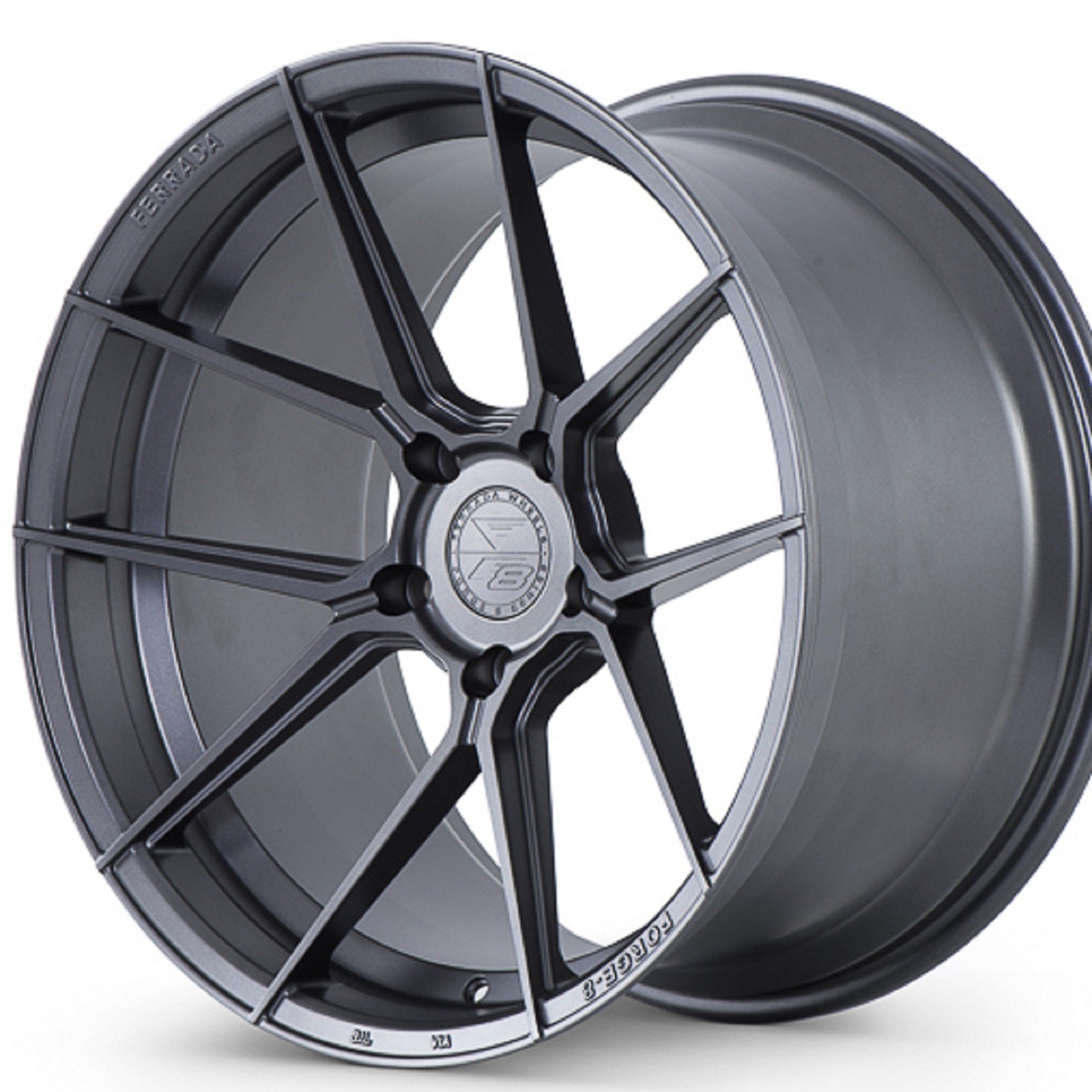 20" (Full Staggered Set) Ferrada F8-FR8 20x9 20x10 Matte Graphite Wheels-C-Dub Tech