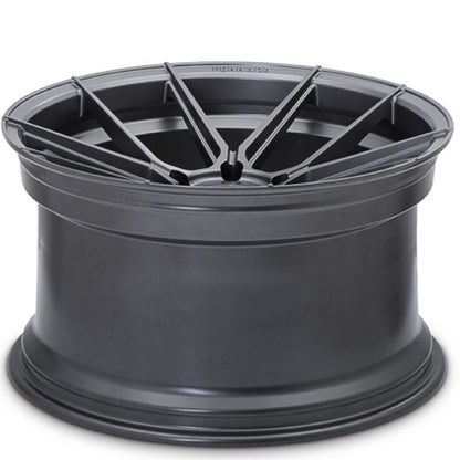20" (Full Staggered Set) Ferrada F8-FR8 20x9 20x10 Matte Graphite Wheels-C-Dub Tech