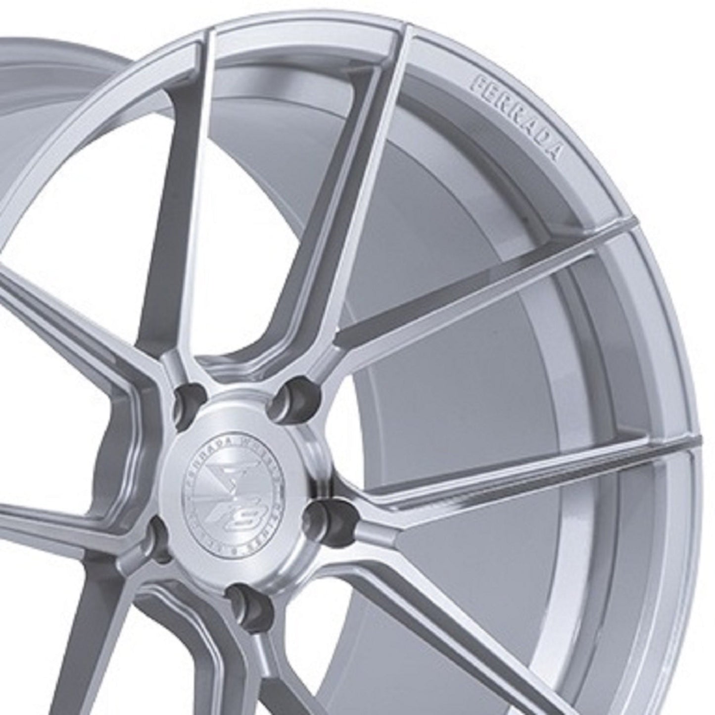 20" (Full Staggered Set) Ferrada F8-FR8 20x9 20x10 Machine Silver Wheels-C-Dub Tech