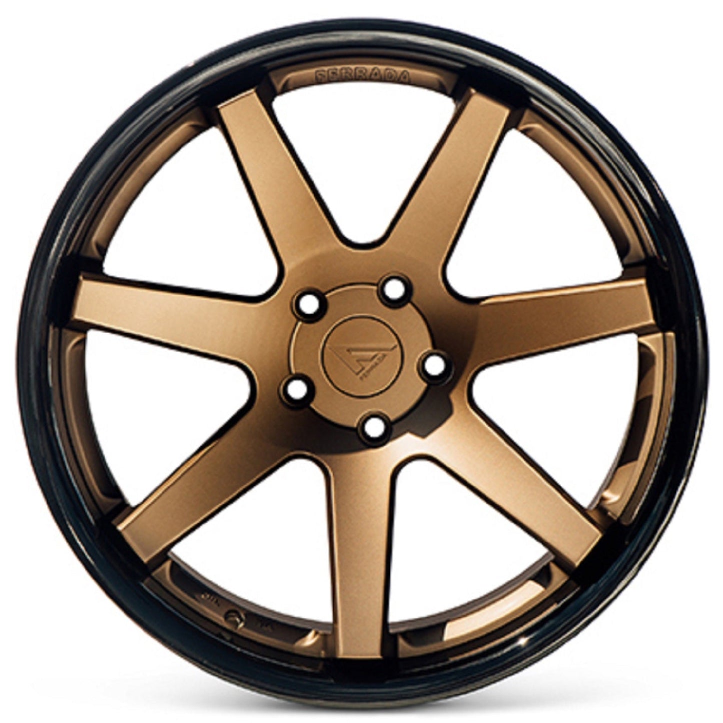 22" (Full Staggered Set) Ferrada FR1 22x9 22x10.5 Matte Bronze w/Gloss Black Lip Wheels-C-Dub Tech
