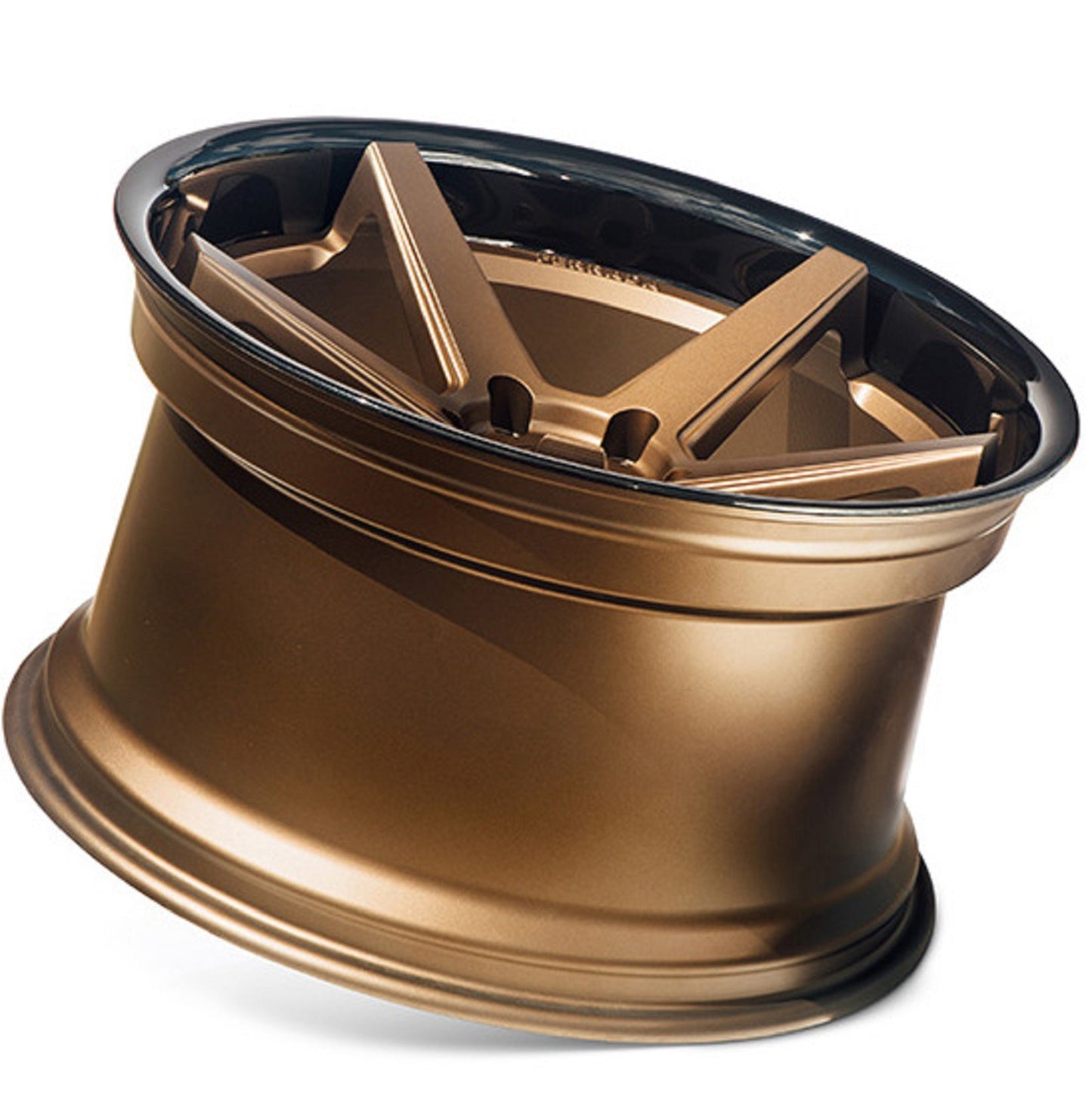 22" (Full Staggered Set) Ferrada FR3 22x9.5 22x11 Matte Bronze w/Gloss Black Lip Wheels-C-Dub Tech