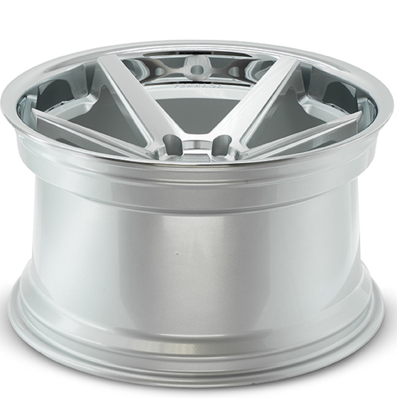 22x9 Ferrada FR3 Machine Silver w/Chrome Lip Wheel-C-Dub Tech