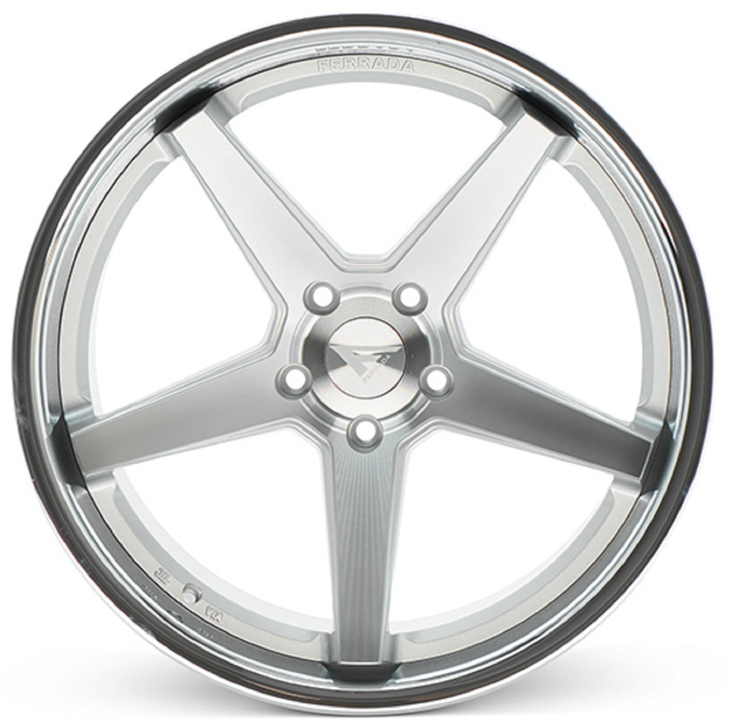 22" (Full Staggered Set) Ferrada FR3 22x9 22x10.5 Machine Silver w/Chrome Lip Wheels-C-Dub Tech