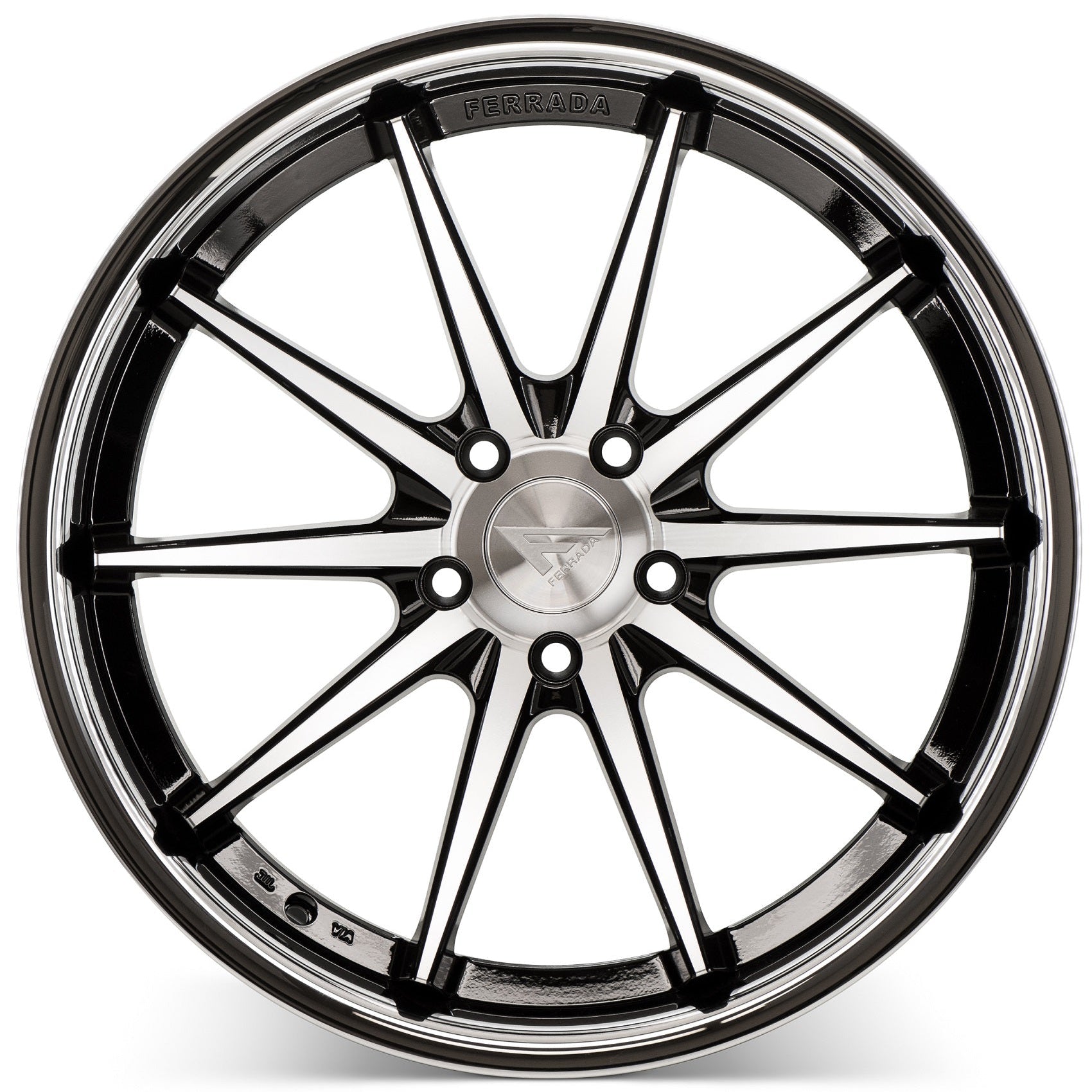 20x10.5 Ferrada FR4 Machine Black w/Chrome Lip Wheel-C-Dub Tech