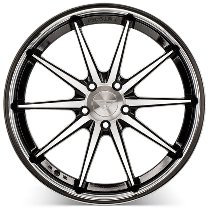 20x10.5 Ferrada FR4 Machine Black w/Chrome Lip Wheel-C-Dub Tech