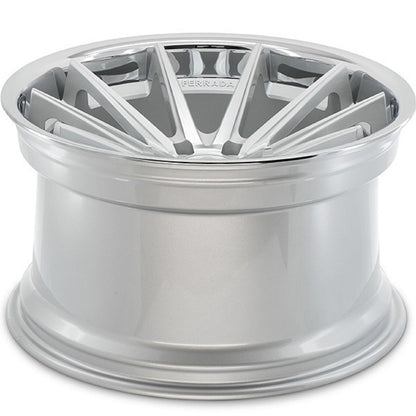 20x10 Ferrada FR4 Machine Silver w/Chrome Lip Wheel-C-Dub Tech