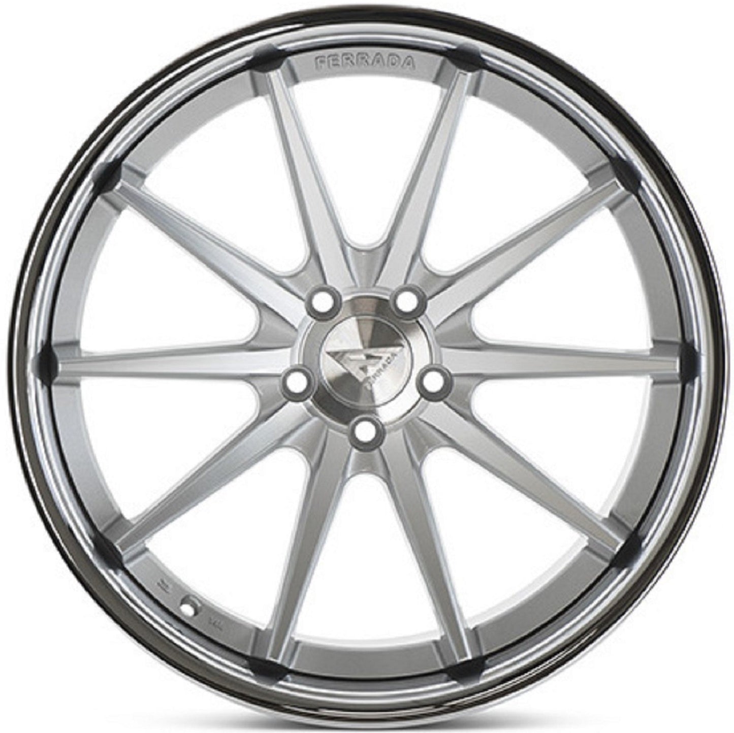 19x10.5 Ferrada FR4 Machine Silver w/Chrome Lip Wheel