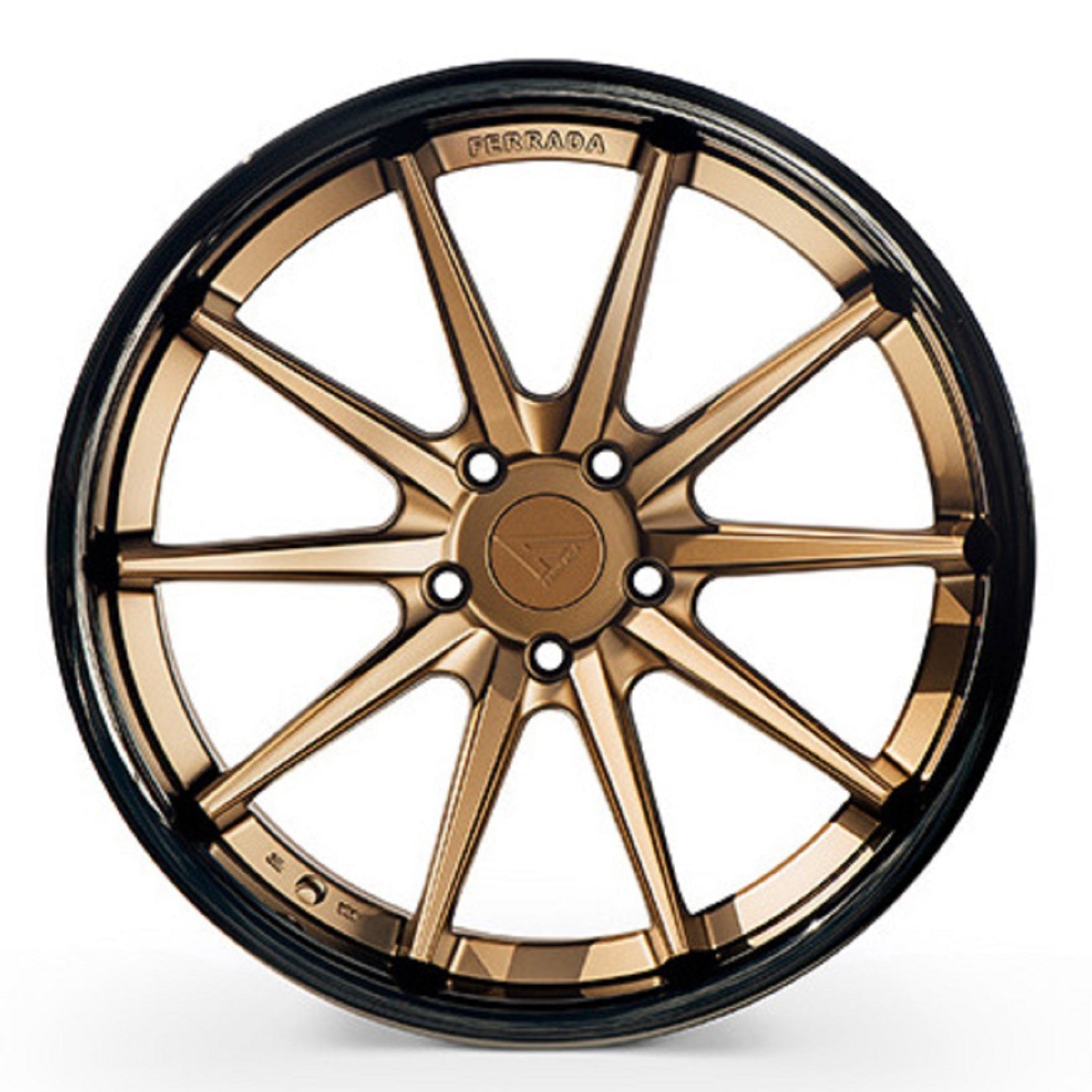 20" (Full Staggered Set) Ferrada FR4 20x8.5 20x10 Matte Bronze w/Gloss Black Lip Wheels-C-Dub Tech