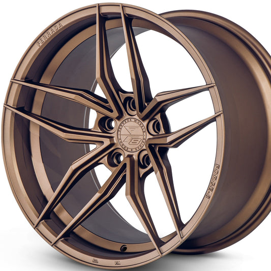 20" (Full Staggered Set) Ferrada F8-FR5 20x9 20x10.5 Matte Bronze Forged Wheels