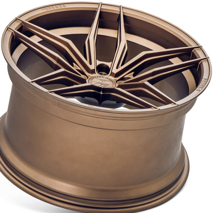 20" (Full Staggered Set) Ferrada F8-FR5 20x9 20x11 Matte Bronze Wheels-C-Dub Tech