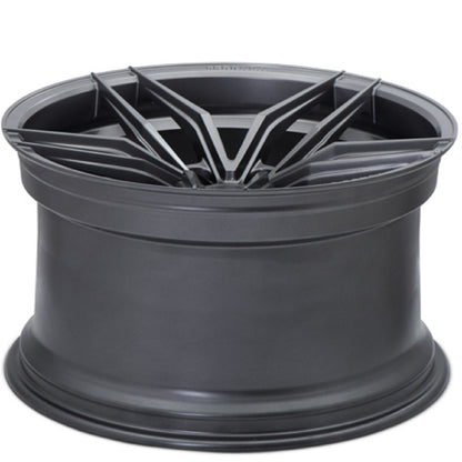 20" (Full Staggered Set) Ferrada F8-FR5 20x9 20x10.5 Graphite Wheels-C-Dub Tech