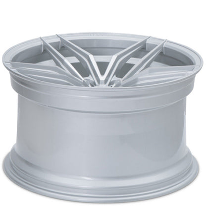 20" (Full Staggered Set) Ferrada F8-FR5 20x9 20x11.5 Machine Silver Wheels-C-Dub Tech