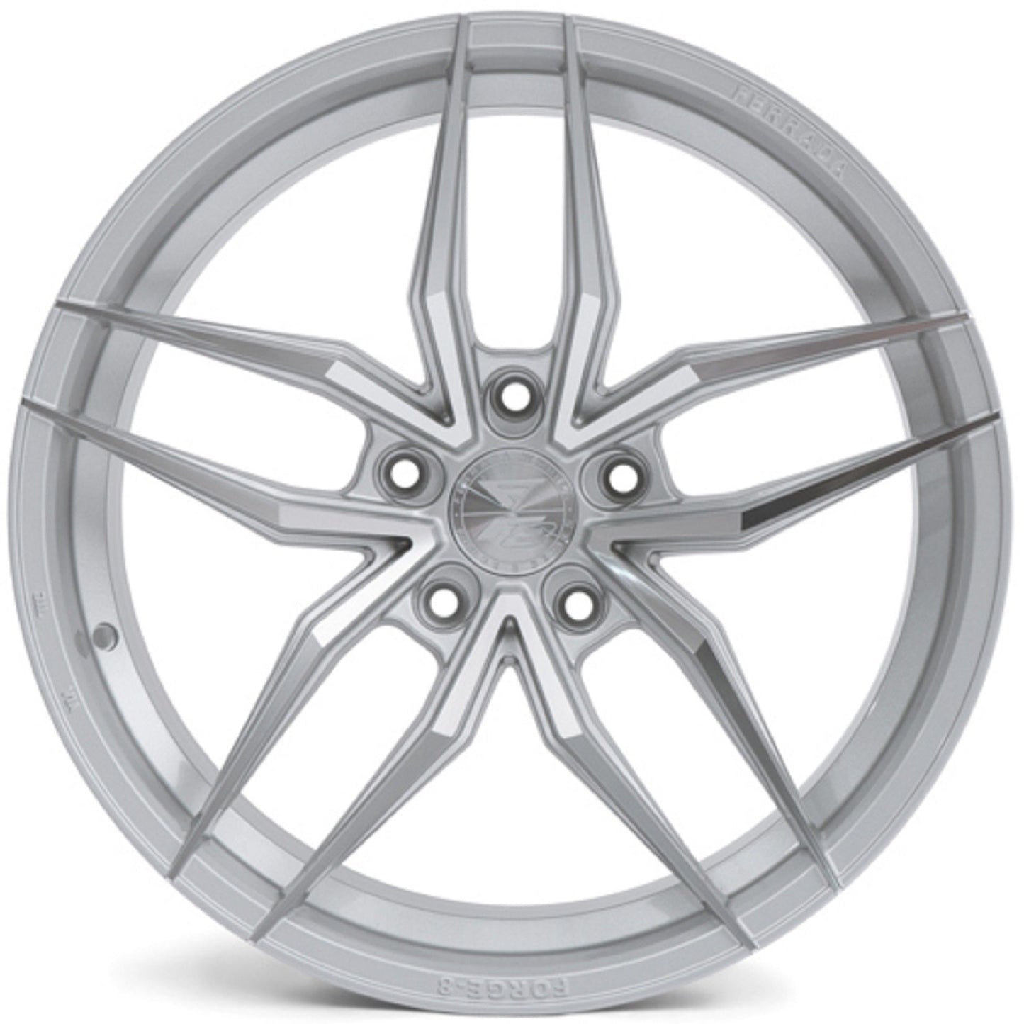 20" (Full Staggered Set) Ferrada F8-FR5 20x9 20x10.5 Machine Silver Wheels-C-Dub Tech