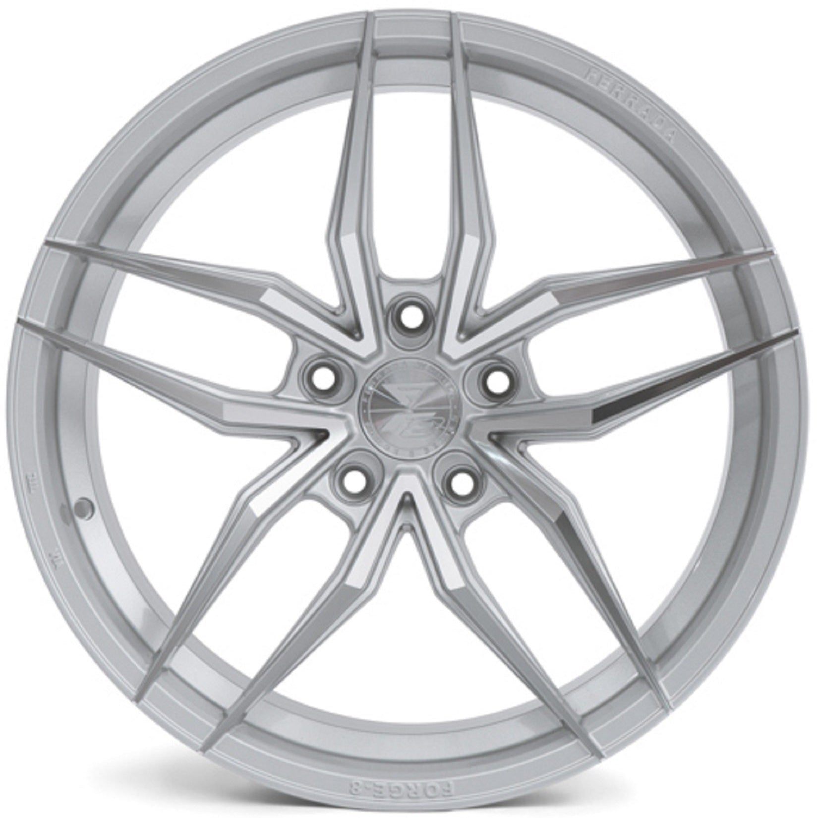 20" (Full Staggered Set) Ferrada F8-FR5 20x9 20x10.5 Machine Silver Wheels-C-Dub Tech