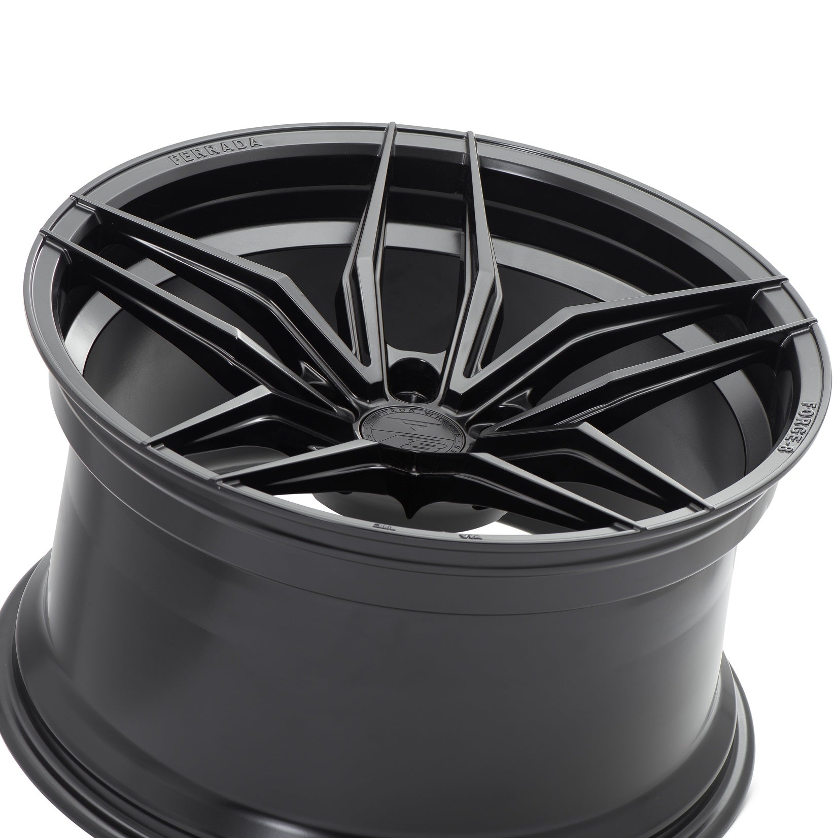 20" (Full Staggered Set) Ferrada F8-FR5 20x9 20x10.5 Matte Black Wheels-C-Dub Tech