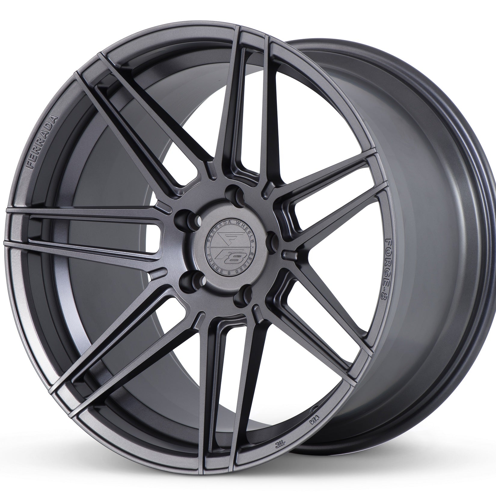 20" (Full Staggered Set) Ferrada F8-FR6 20x9 20x10 Matte Graphite Wheels-C-Dub Tech