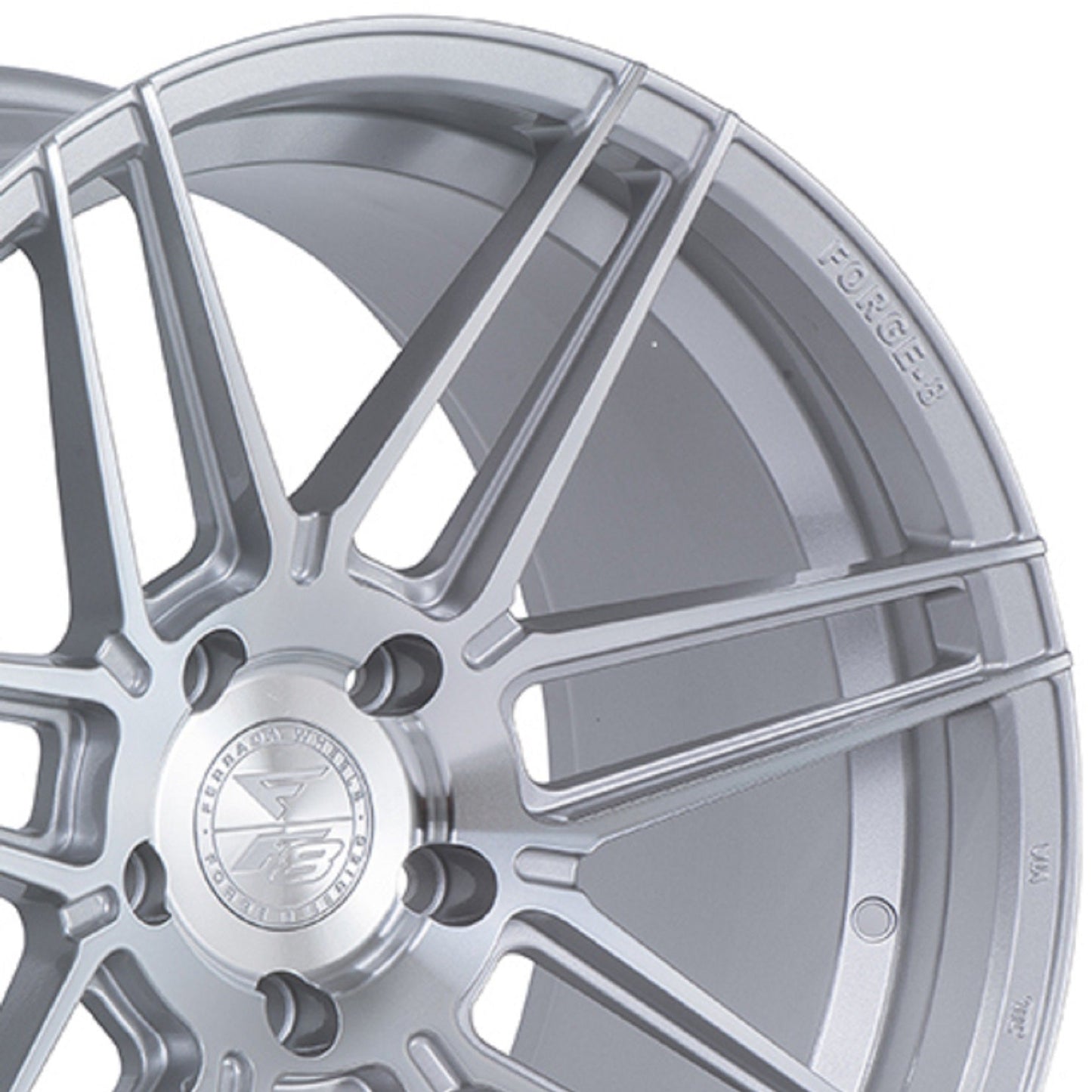 20" (Full Staggered Set) Ferrada F8-FR6 20x10 20x11 Machine Silver Wheels-C-Dub Tech