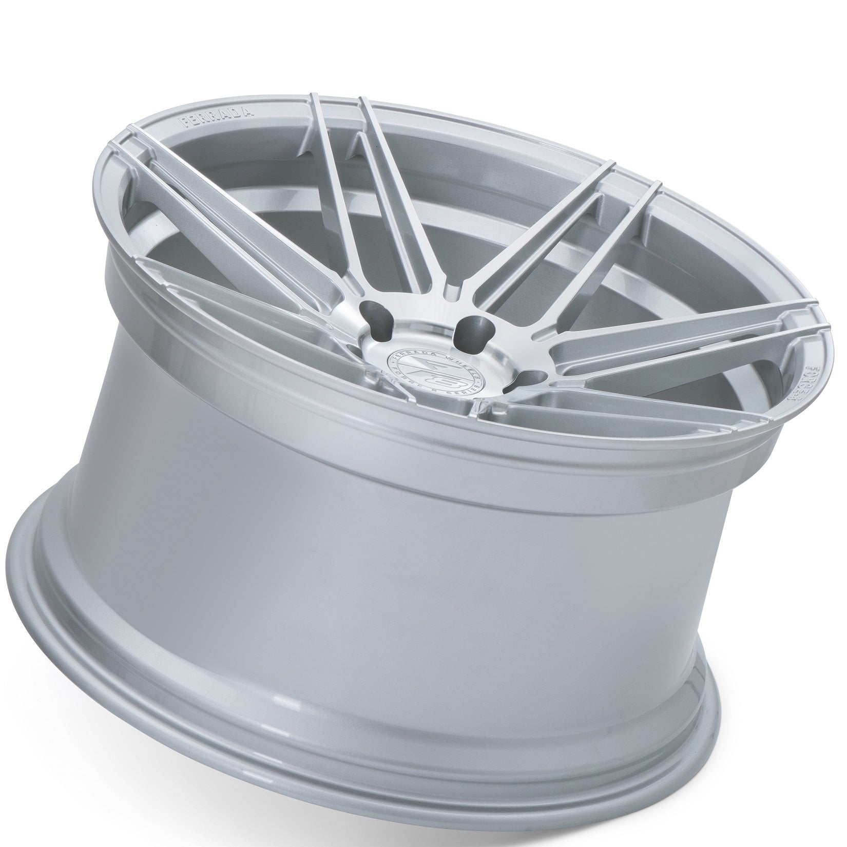 20" (Full Staggered Set) Ferrada F8-FR6 20x10 20x11 Machine Silver Wheels-C-Dub Tech